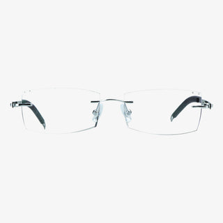 Ethan Metal Rectangle Rimless Eyeglasses - LifeArtVision