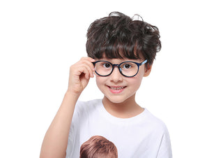 TR & Silica Gel Oval Kid's Eyeglasses