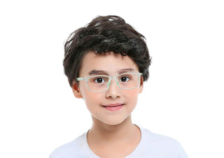 Yolande TR&Silica gel Rectangle Kid's Eyeglasses - LifeArtVision