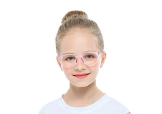 TR & Silica Gel Oval Kid's Eyeglasses