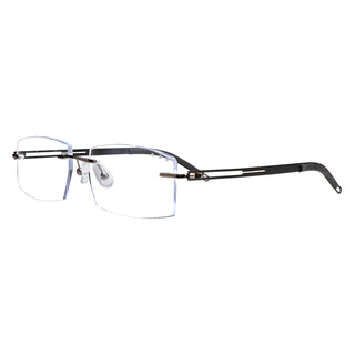 Ethan Metal Rectangle Rimless Eyeglasses - LifeArtVision