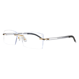 Ethan Metal Rectangle Rimless Eyeglasses - LifeArtVision