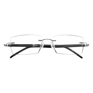 Lance Metal Rectangle Rimless Eyeglasses - LifeArtVision