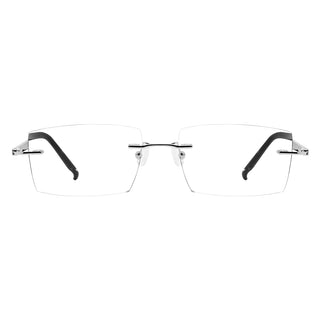 Lance Metal Rectangle Rimless Eyeglasses - LifeArtVision