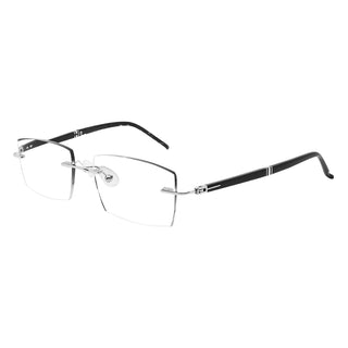 Lance Metal Rectangle Rimless Eyeglasses - LifeArtVision