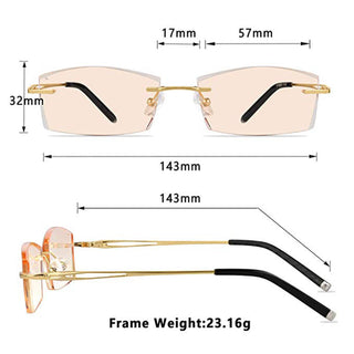 Savannah Metal Rectangle Eyeglasses - LifeArtVision