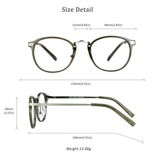 Kimberly Plastic Oval Eyeglasses - LifeArtVision