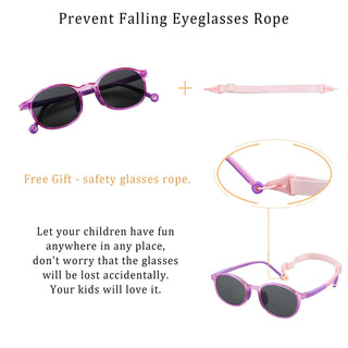 Hunk TR & Silica Gel Round Kids Sunglasses-LifeArtVision