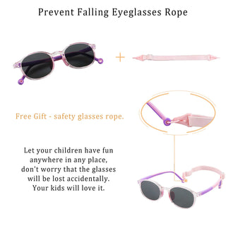 Hunk TR & Silica Gel Round Kids Sunglasses-LifeArtVision