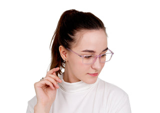 Madge Plastic Rectangle Eyeglasses - LifeArtVision