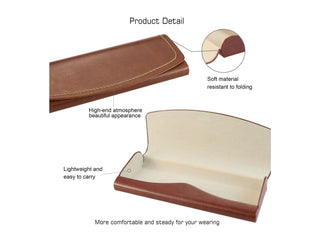 PU Leather Hard-Shell Eyeglass Case - LifeArtVision