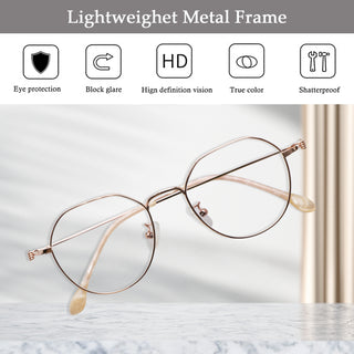 Alfred Metal Geometric Eyeglasses - LifeArtVision