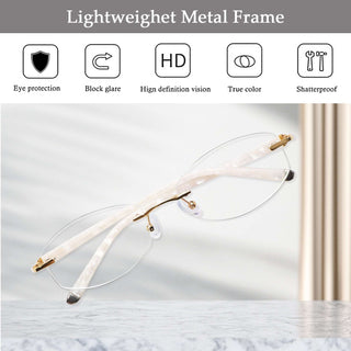 Amanda Metal Round Eyeglasses - LifeArtVision