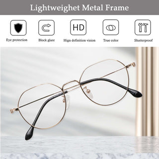 Alfred Metal Geometric Eyeglasses - LifeArtVision