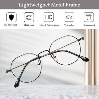 Alfred Metal Geometric Eyeglasses - LifeArtVision