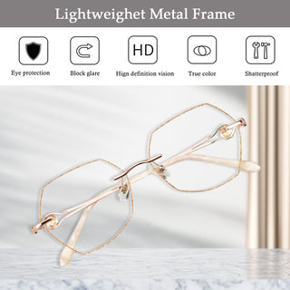 Metal Geometric Eyeglasses