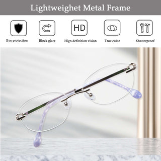 Ailsa Metal Oval Eyeglasses - LifeArtVision