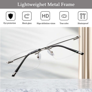 Alva Metal Rectangle Eyeglasses - LifeArtVision