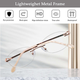 Ailsa Metal Oval Eyeglasses - LifeArtVision