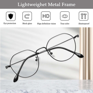 Alfred Metal Geometric Eyeglasses - LifeArtVision