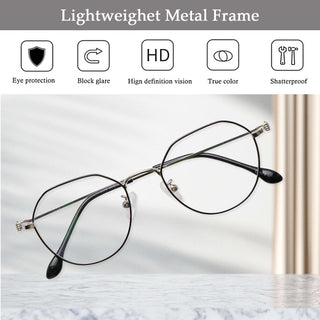 Alfred Metal Geometric Eyeglasses - LifeArtVision