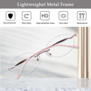 Alexis Metal Oval Eyeglasses - LifeArtVision