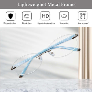 Amanda Metal Round Eyeglasses - LifeArtVision