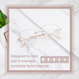 Metal Geometric Eyeglasses