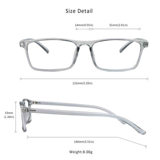 Madge Plastic Rectangle Eyeglasses - LifeArtVision