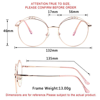 Kayla Metal Round Eyeglasses - LifeArtVision