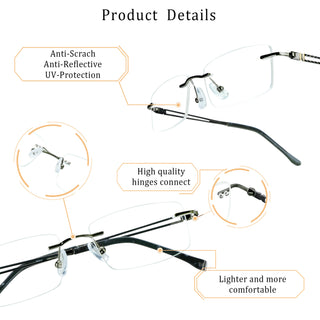 Metal Rectangle Eyeglasses