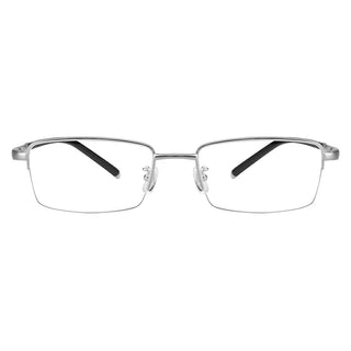  Titanium Rectangle Rimless Eyeglasses