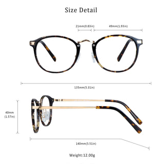 Kimberly Plastic Oval Eyeglasses - LifeArtVision