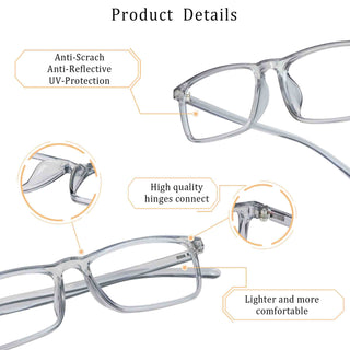 Madge Plastic Rectangle Eyeglasses - LifeArtVision