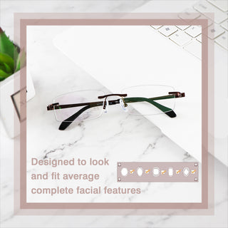 Abraham Metal Rectangle Eyeglasses- LifeArtVision