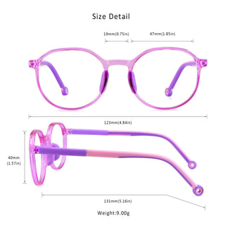 Aden TR Geometric Kid's Eyeglasses - LifeArtVision