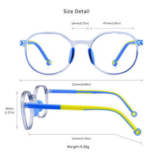 Aden TR Geometric Kid's Eyeglasses - LifeArtVision