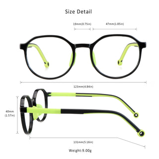 Aden TR Geometric Kid's Eyeglasses - LifeArtVision