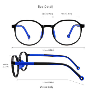 Aden TR Geometric Kid's Eyeglasses - LifeArtVision