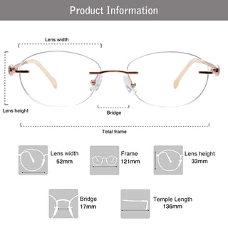 Ailsa Metal Oval Eyeglasses - LifeArtVision