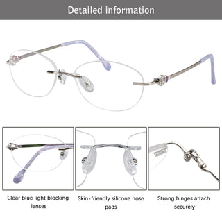 Ailsa Metal Oval Eyeglasses - LifeArtVision