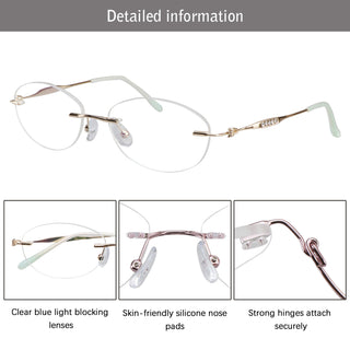 Alexis Metal Oval Eyeglasses - LifeArtVision