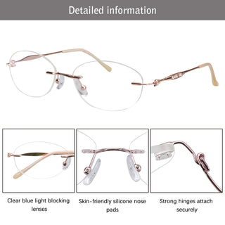 Alexis Metal Oval Eyeglasses - LifeArtVision