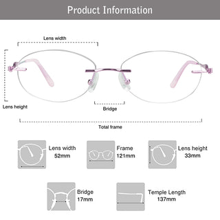 Alexis Metal Oval Eyeglasses - LifeArtVision