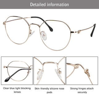 Alfred Metal Geometric Eyeglasses - LifeArtVision