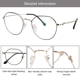 Alfred Metal Geometric Eyeglasses - LifeArtVision