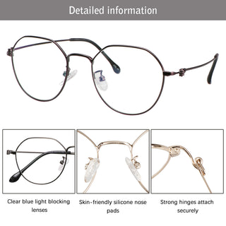 Alfred Metal Geometric Eyeglasses - LifeArtVision