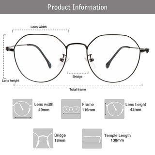 Alfred Metal Geometric Eyeglasses - LifeArtVision