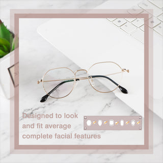 Alfred Metal Geometric Eyeglasses - LifeArtVision