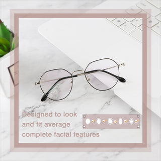 Alfred Metal Geometric Eyeglasses - LifeArtVision